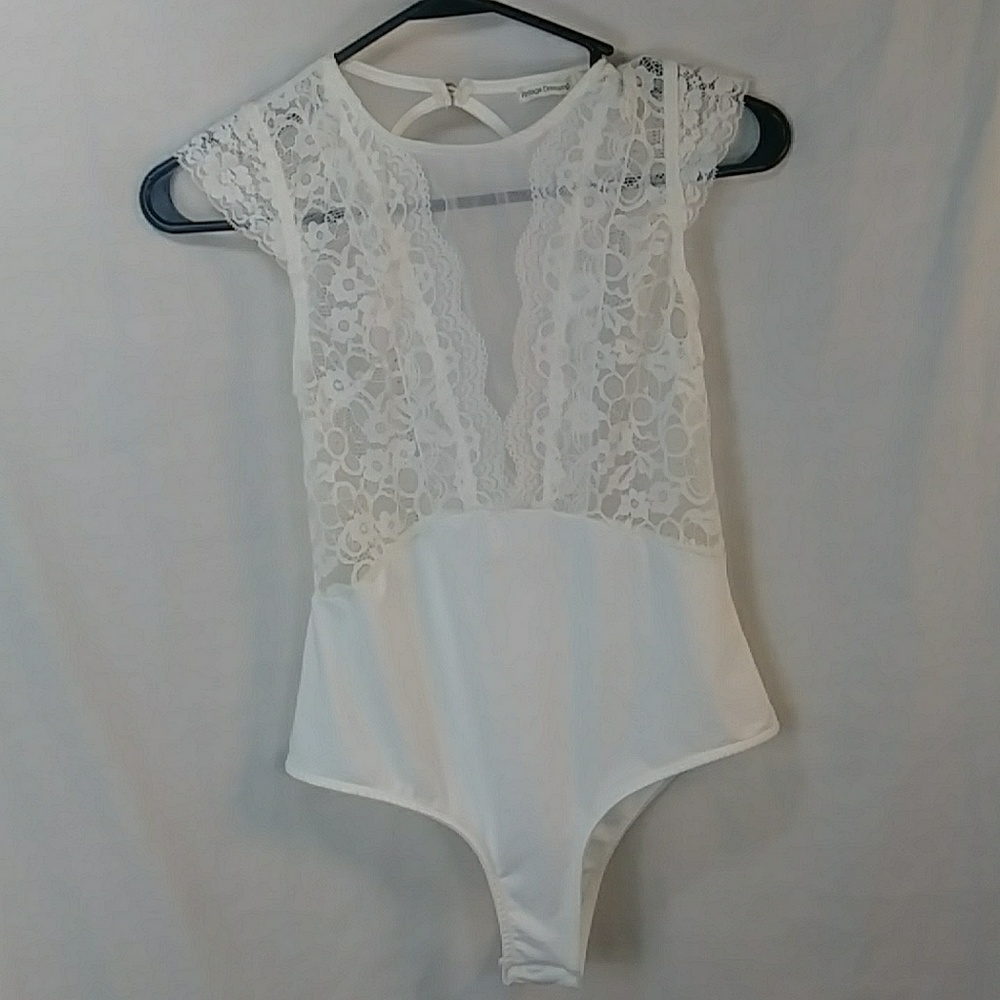 White Lace Bodysuit